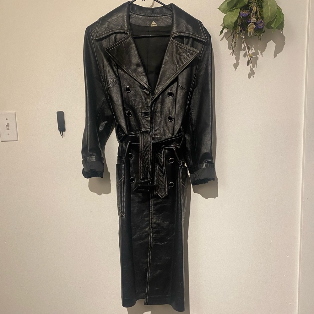 Vintage leather trench